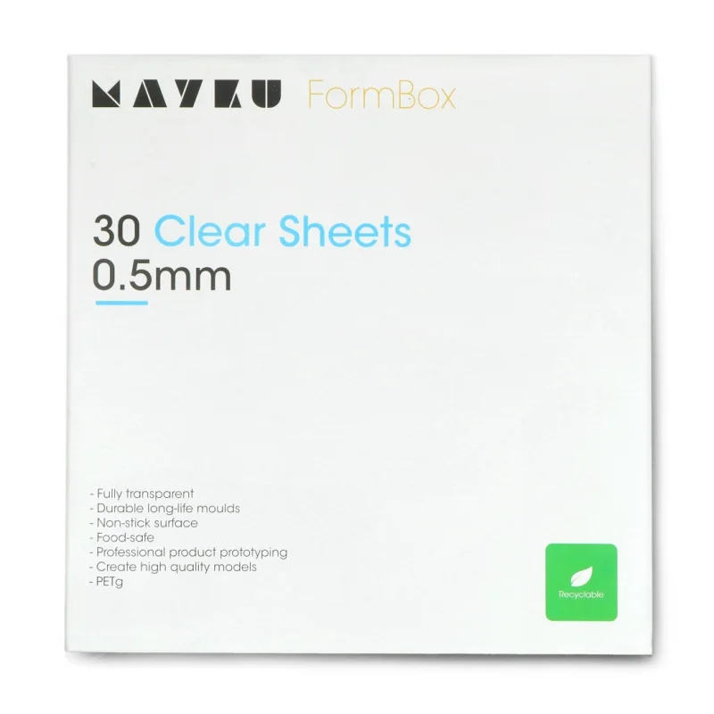 Materials - Mayku Clear Sheets 0.5mm - 30 pack